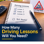 Learner driver planning driving lessons with a driving school instructor